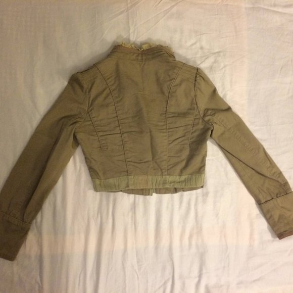 Forever 21 High Collar Jacket with Subtle Ruffles - Picture 2 of 2